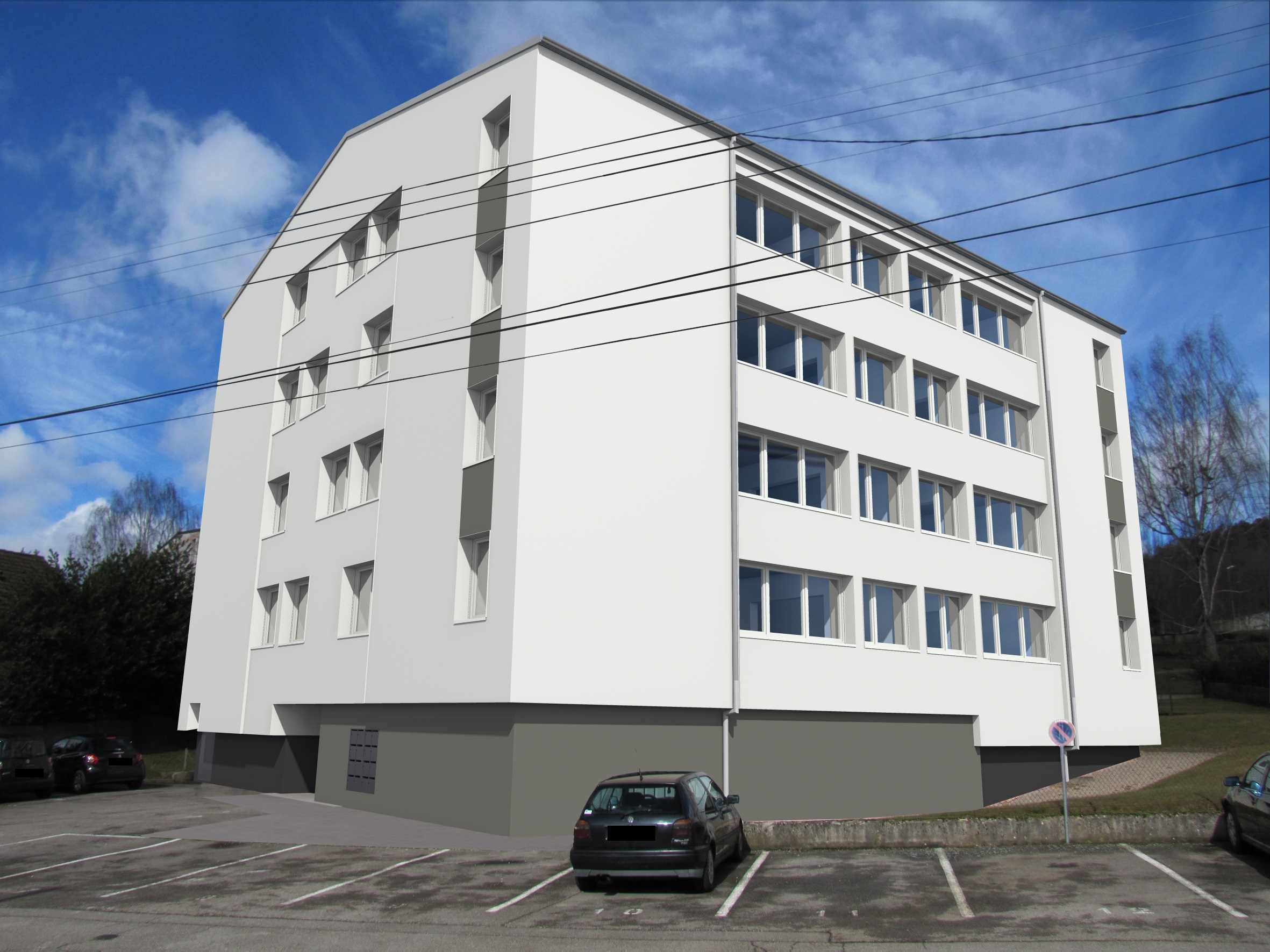 SAINT-DIE DES VOSGES - 0022 : BATIMENT PASSIF : TRAVAUX DE RENOVATION THERMIQUE EN-COURS